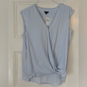 Ann Taylor Pale Blue Twist-Front Sleeveless Camisole
